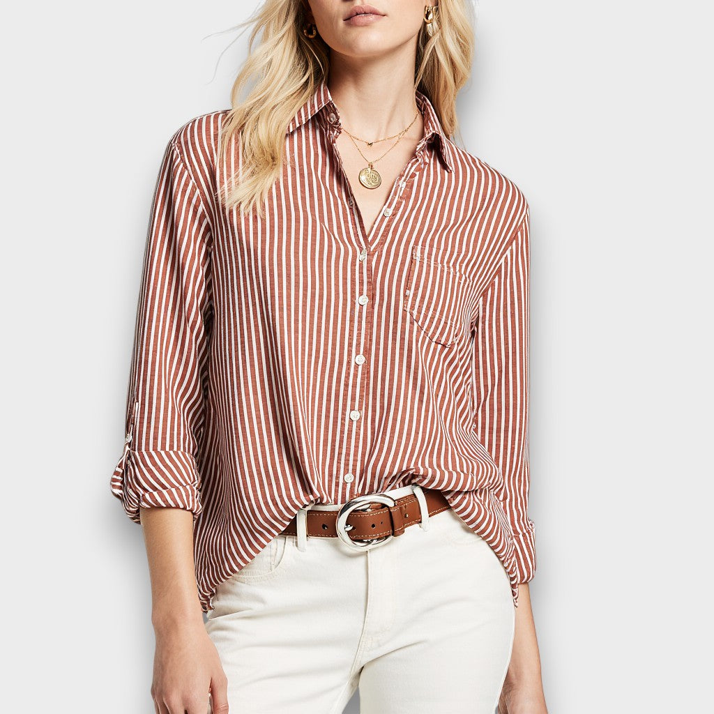 Rosamund Striped Chest Pocket Shirt