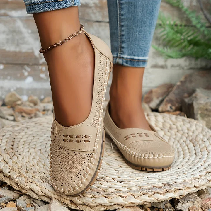 Bernadette | Women's Woven Slip-On Flats for Effortless Comfort
