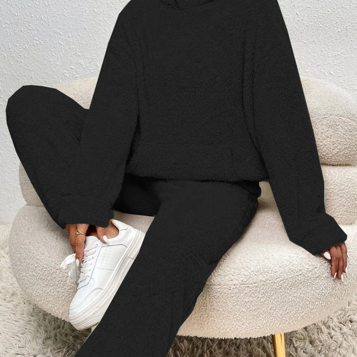 Amber | Fluffy Teddy Fleece Hoodie & Jogger Loungewear Set