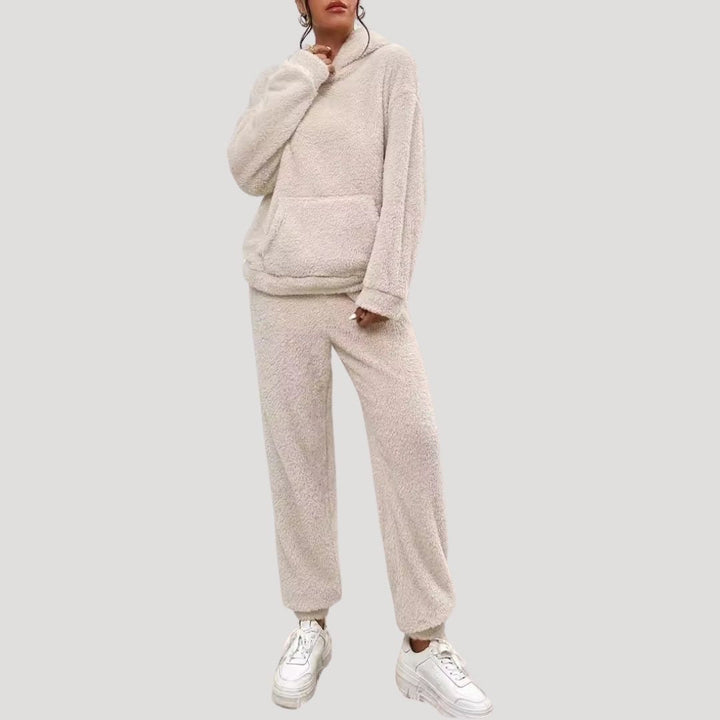 Amber | Fluffy Teddy Fleece Hoodie & Jogger Loungewear Set
