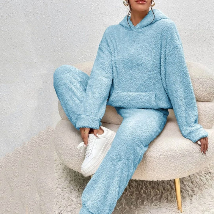 Amber | Fluffy Teddy Fleece Hoodie & Jogger Loungewear Set