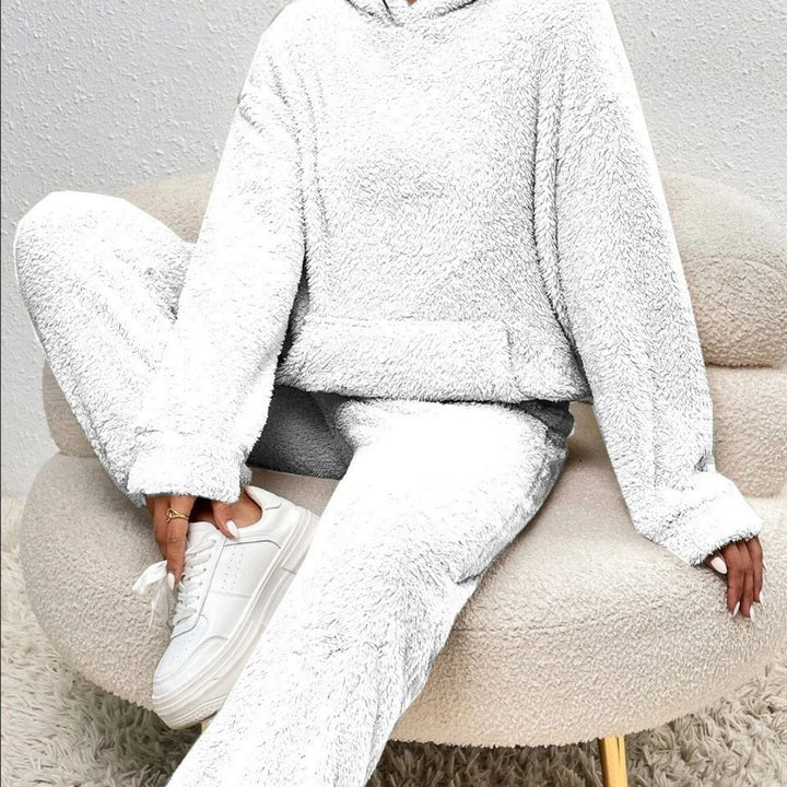 Amber | Fluffy Teddy Fleece Hoodie & Jogger Loungewear Set