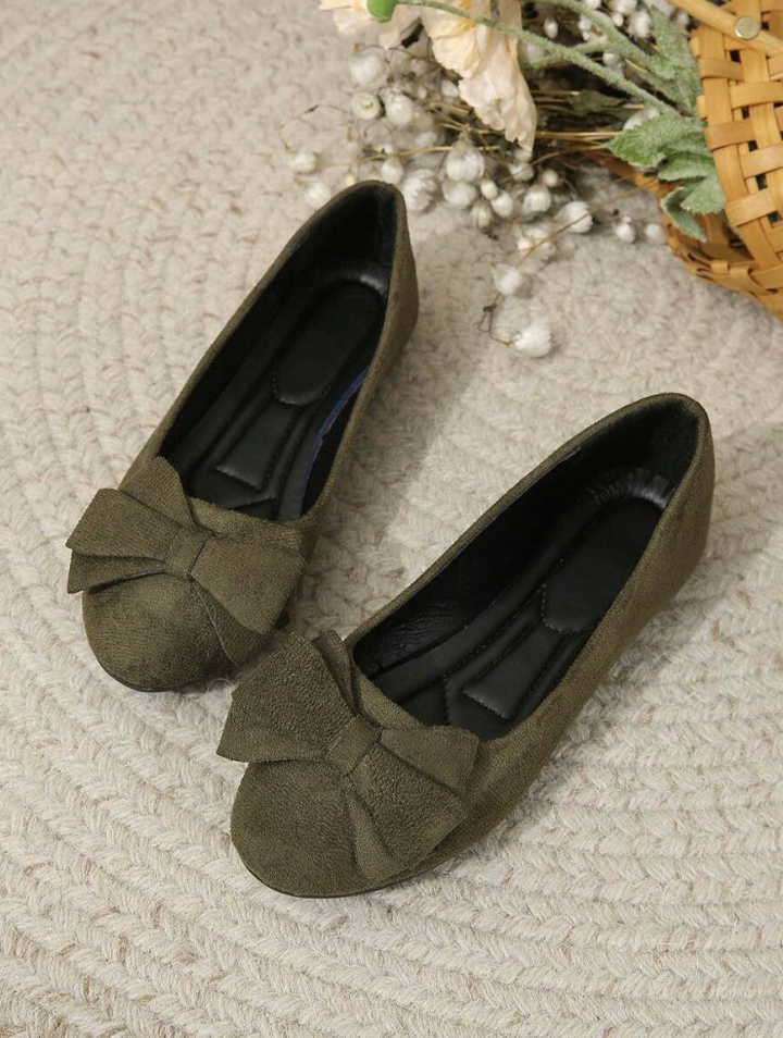 Belle | Suede Bow Ballet Flats