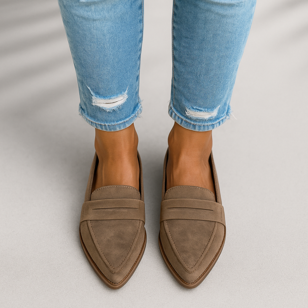 Rosamund | Women's Suede Pointed Toe Loafers for Effortless Elegance