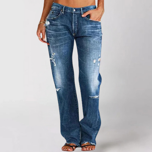 Zoe | Women's Distressed Bootcut Jeans for Effortless Vintage Style