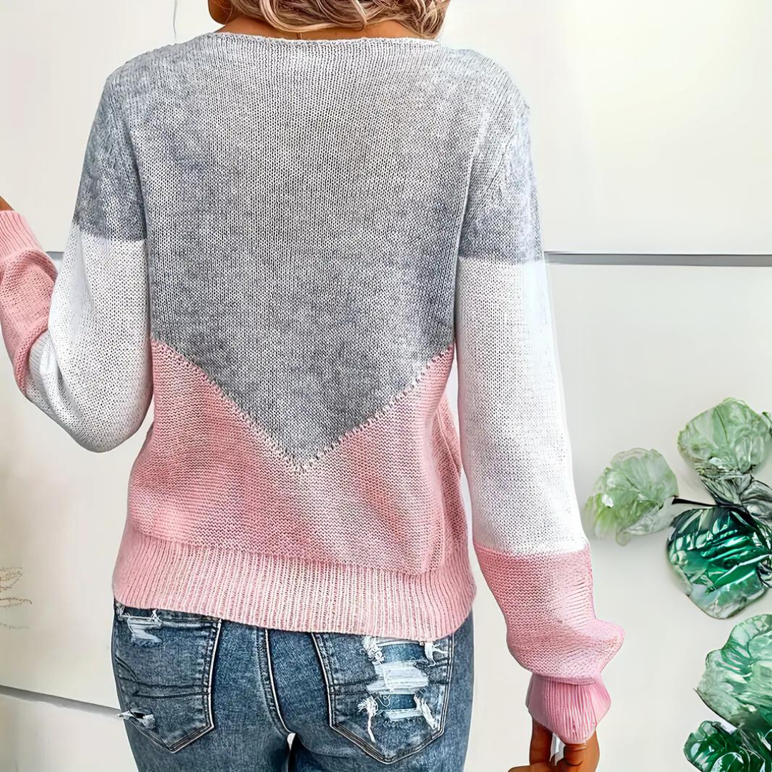 Seraphina | Women's Colorblock Crochet Knit Jumper