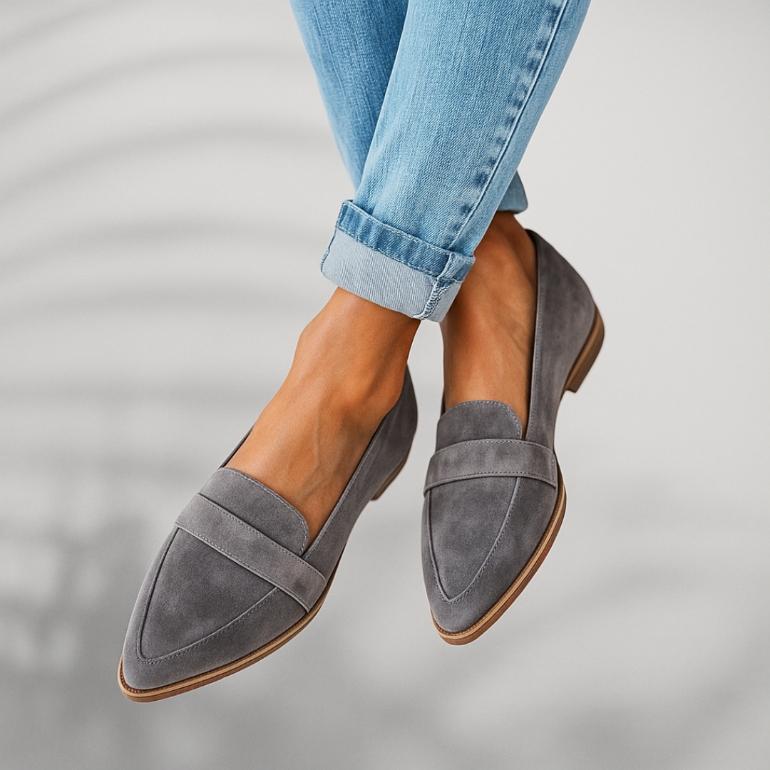 Rosamund | Women's Suede Pointed Toe Loafers for Effortless Elegance
