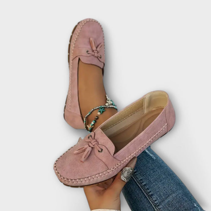 Lola | Suede Tassel Slip-On Loafer Flats