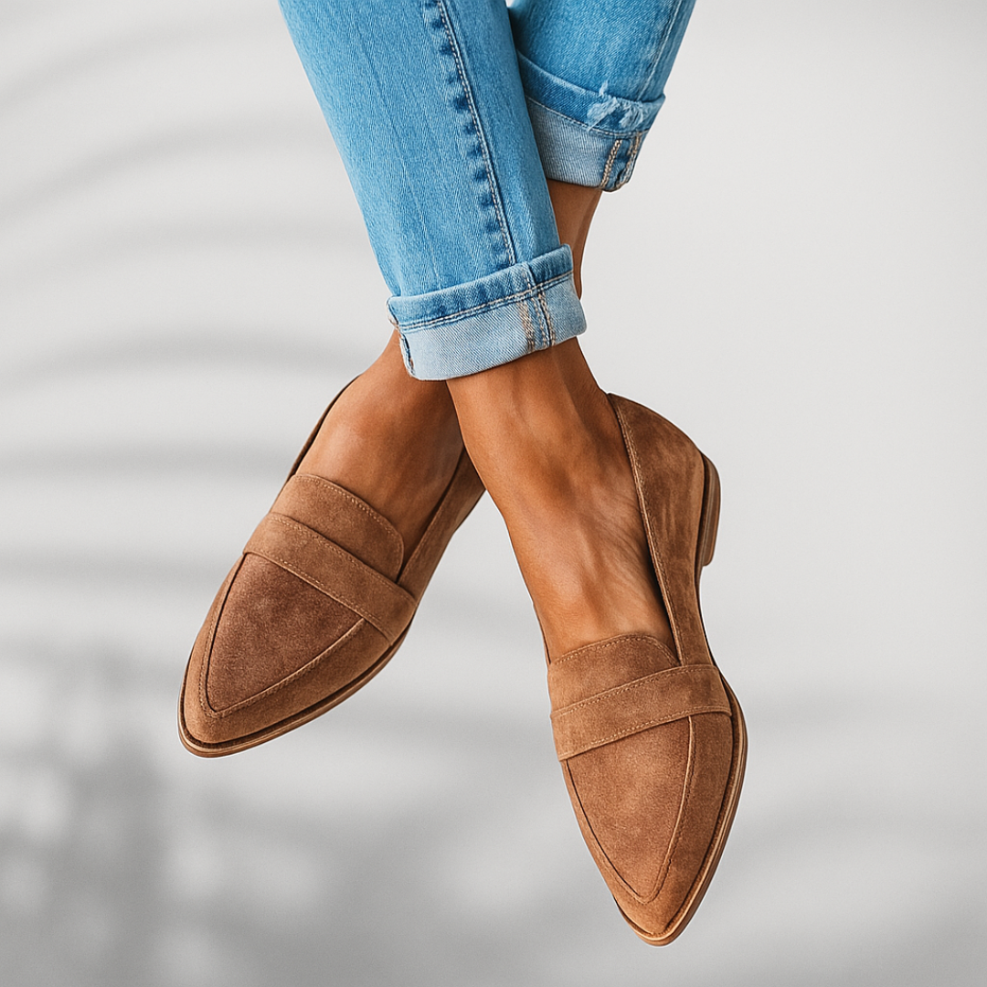 Rosamund | Women's Suede Pointed Toe Loafers for Effortless Elegance
