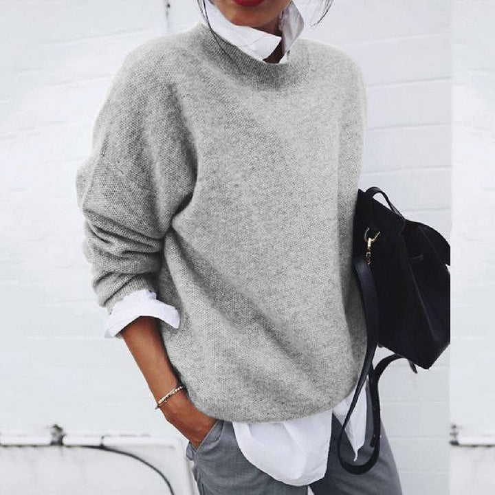 Nini | Oversized Mock Neck Knit Jumper