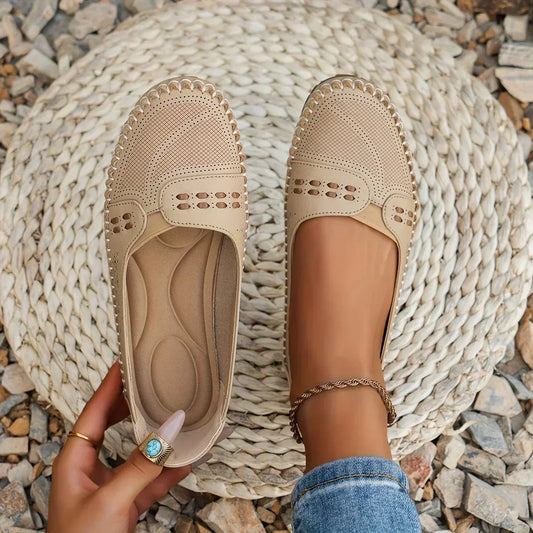 Bernadette | Women's Woven Slip-On Flats for Effortless Comfort