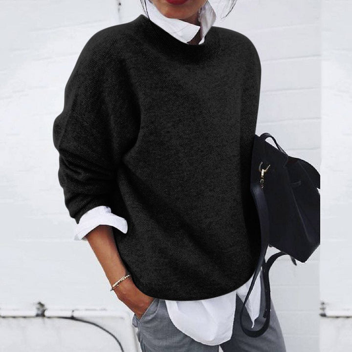 Nini | Oversized Mock Neck Knit Jumper