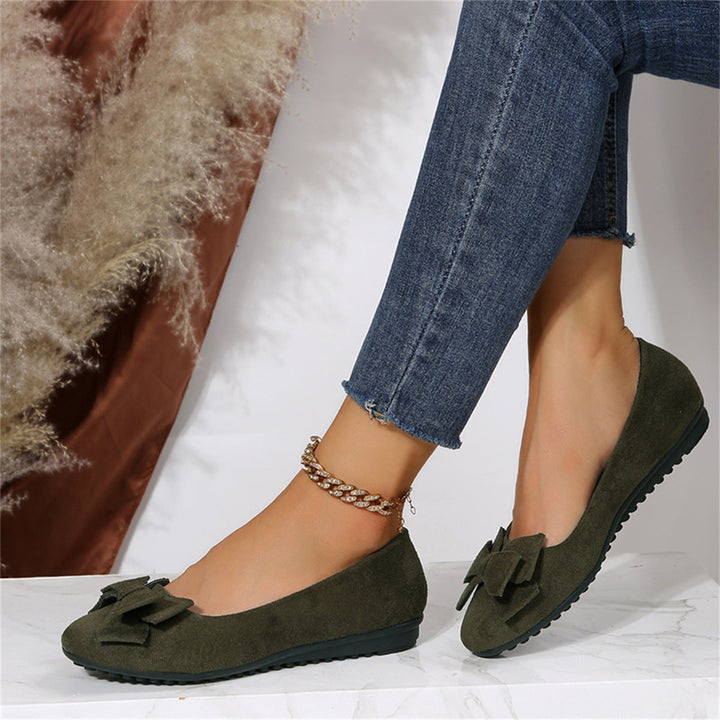 Belle | Suede Bow Ballet Flats