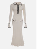 Wilhelmina | Women's Ribbed Knit Midi Dress for Effortless Chic