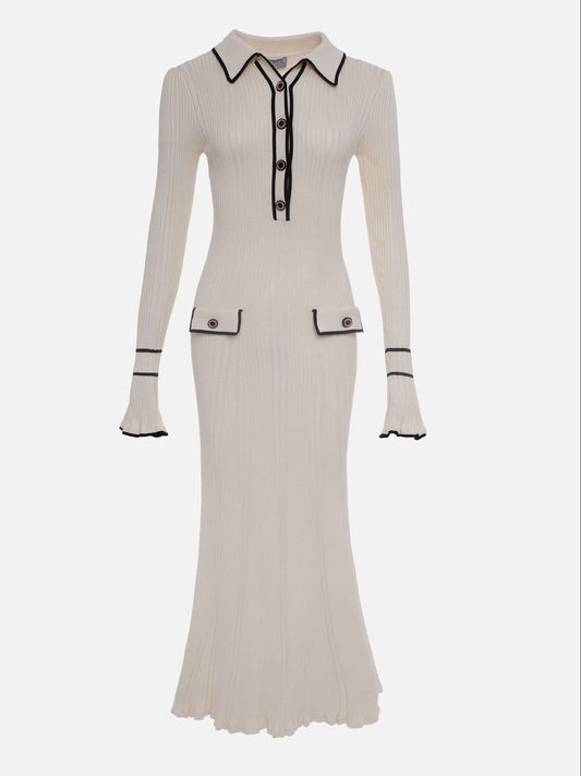 Wilhelmina | Women's Ribbed Knit Midi Dress for Effortless Chic