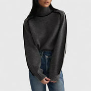 Florentine | Roll Neck Contrast Piping Batwing Jumper