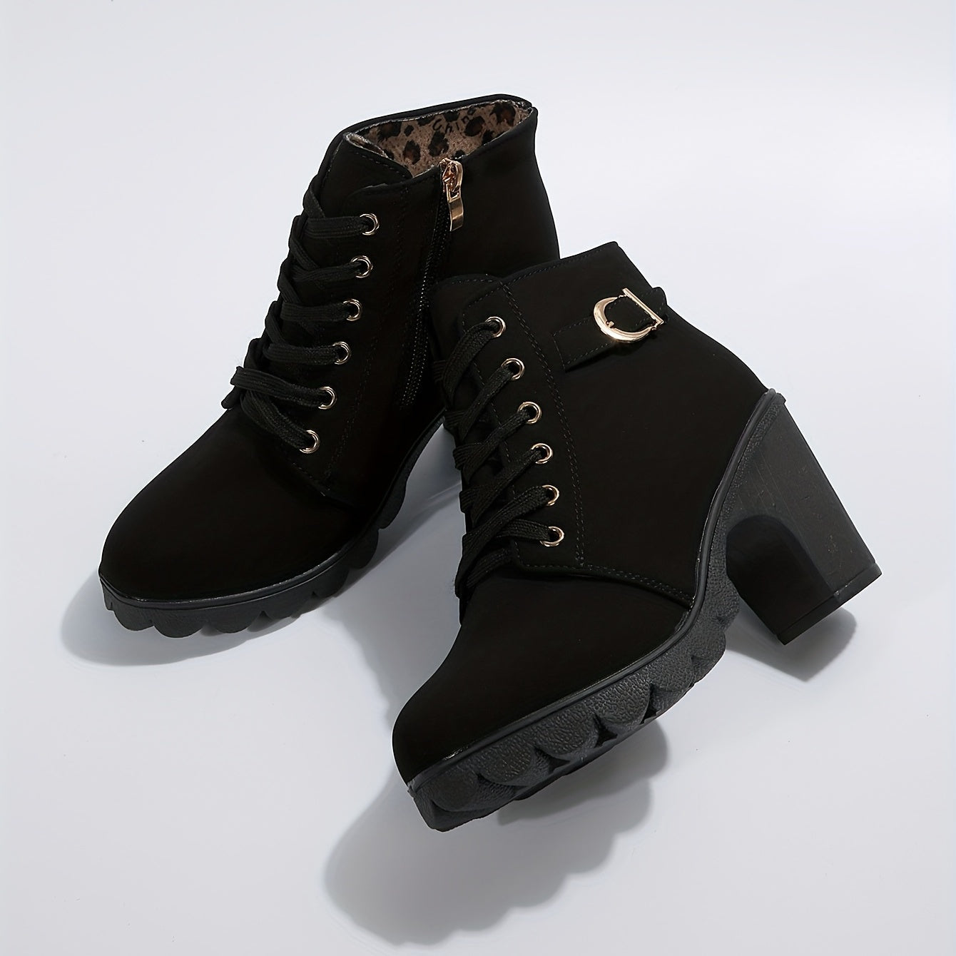 Harper | Women's Lace-Up Heeled Ankle Boots
