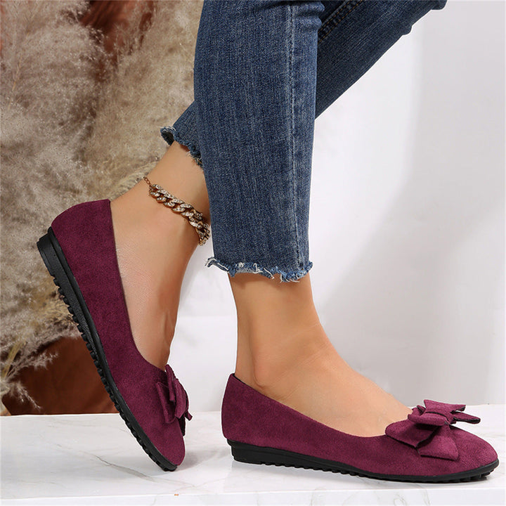 Belle | Suede Bow Ballet Flats