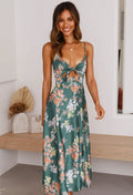 Aveline | Women's Floral Print Cutout Maxi Dress