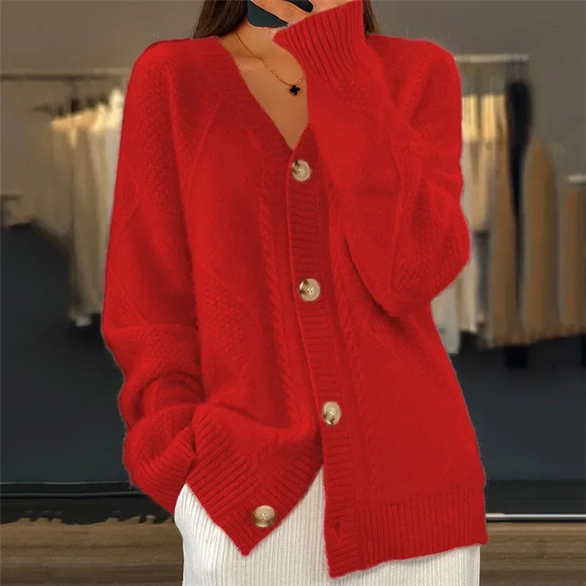 Kanita | Diamond Textured Knit Cardigan