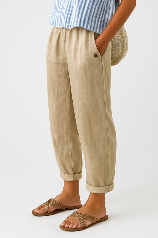 Philomène | Women's Linen Tapered Trousers