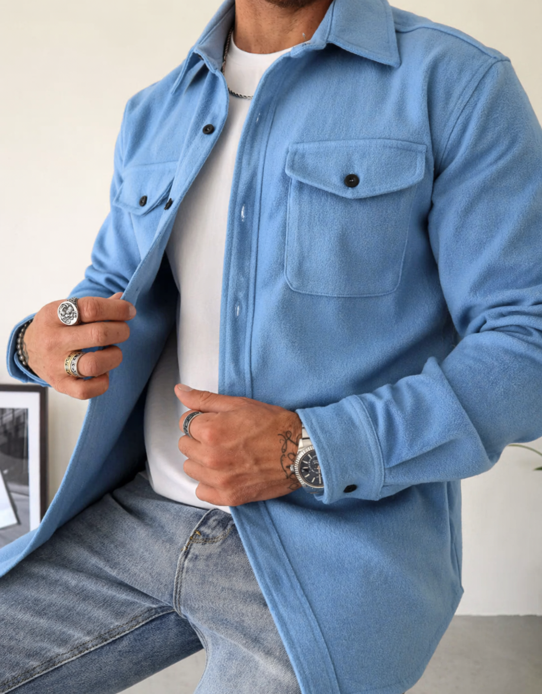 Leo | Men's Suede Overshirt Jacket
