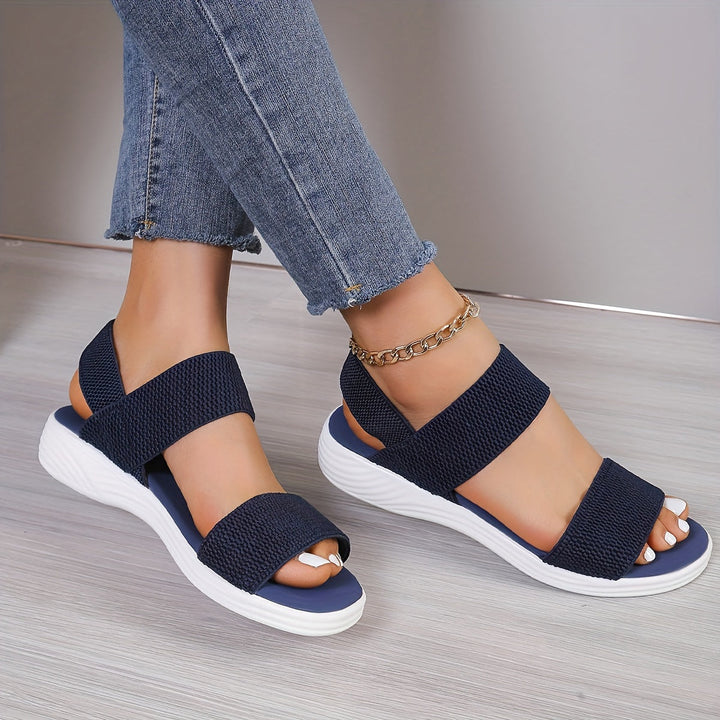 Emilia | Double-Strap Elastic Platform Sandals