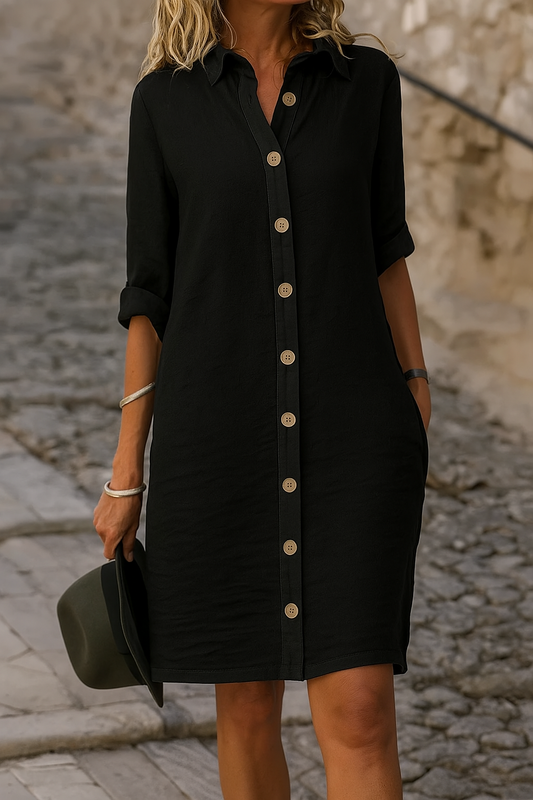 Léonie | Women's Button-Down Mini Shirt Dress