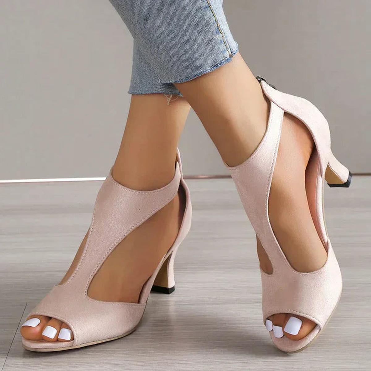 Anastasia | Women's T-Strap Heeled Sandals for Effortless Elegance