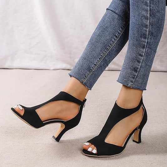 Anastasia | Women's T-Strap Heeled Sandals for Effortless Elegance