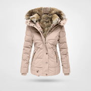 Sina | Faux Fur Hood Quilted Jacket