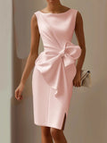 Henrietta | Women's Bow Detail Midi Bodycon Dress