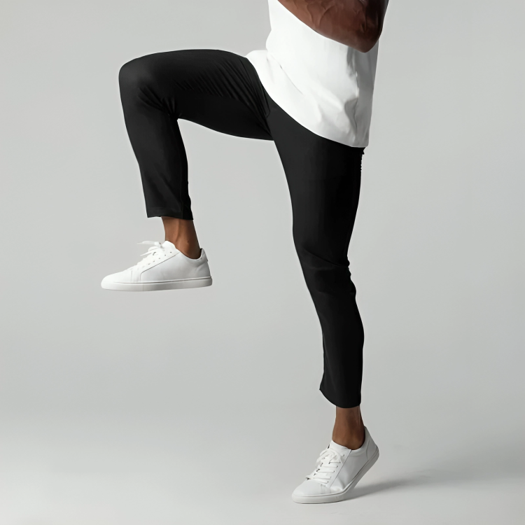 Marco | Men's Black Slim Fit Chino Trousers