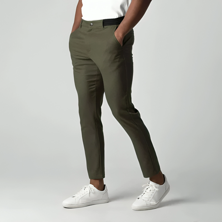 Marco | Men's Black Slim Fit Chino Trousers