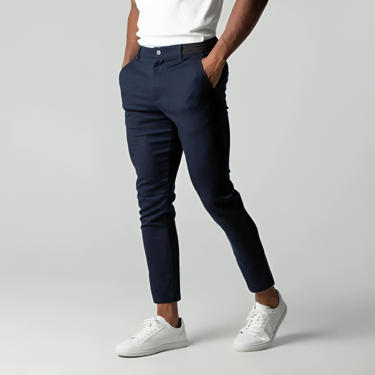 Marco | Men's Black Slim Fit Chino Trousers