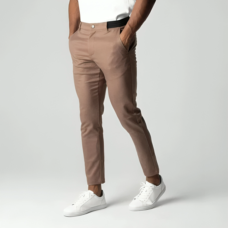 Marco | Men's Black Slim Fit Chino Trousers