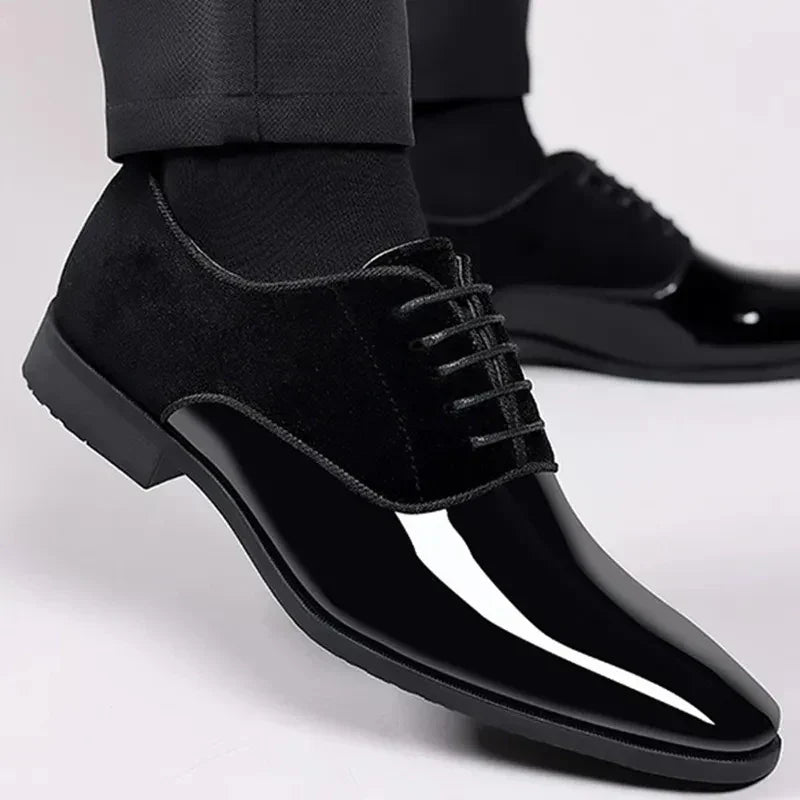 Oliver | Men's Black Patent Leather Oxford Shoes