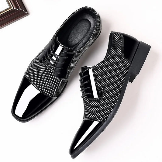 Henry | Men's Black Textured Oxford Shoes