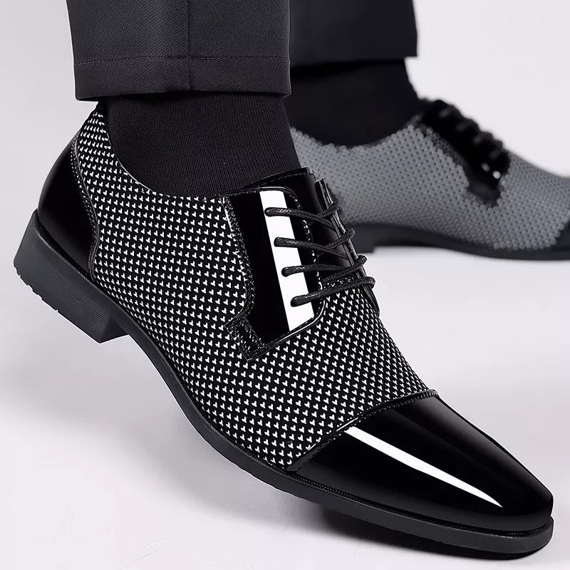 Henry | Men's Black Textured Oxford Shoes