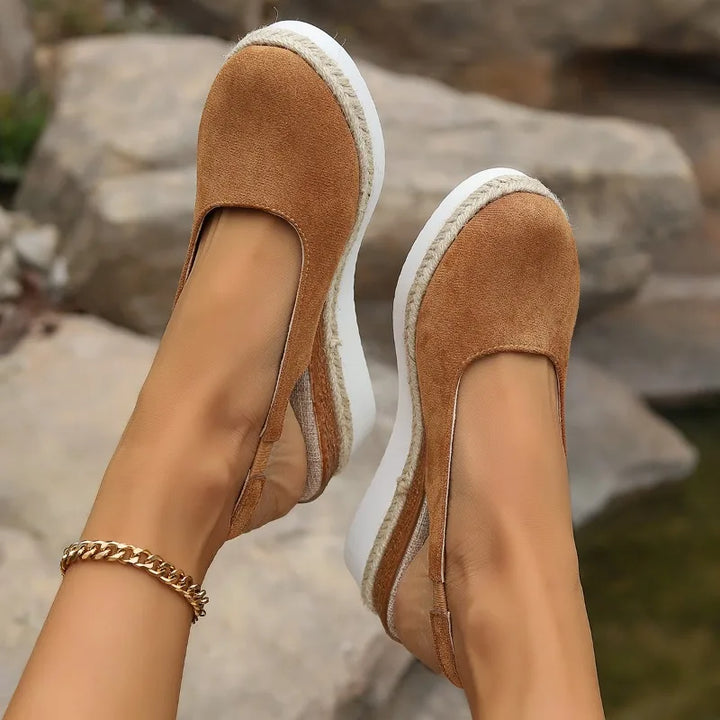 Sienna | Suede Slingback Espadrille Wedge Sandals