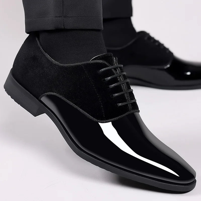 Oliver | Men's Black Patent Leather Oxford Shoes