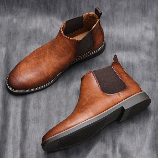 William | Men's Brown Leather Chelsea Boots