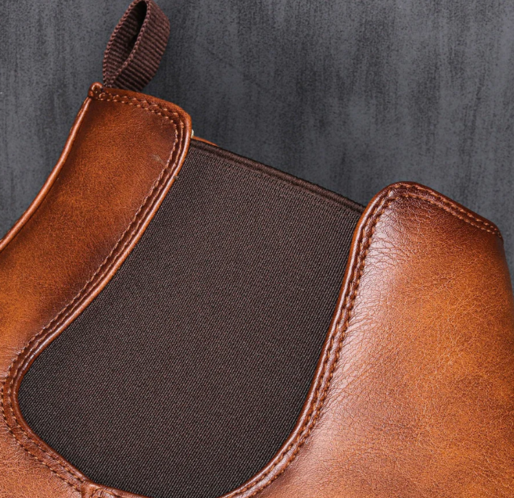 William | Men's Brown Leather Chelsea Boots
