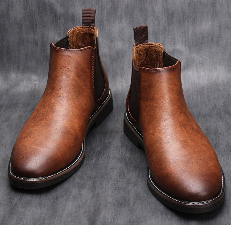 William | Men's Brown Leather Chelsea Boots