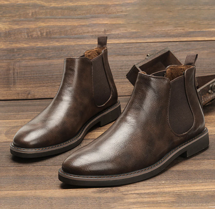 William | Men's Brown Leather Chelsea Boots