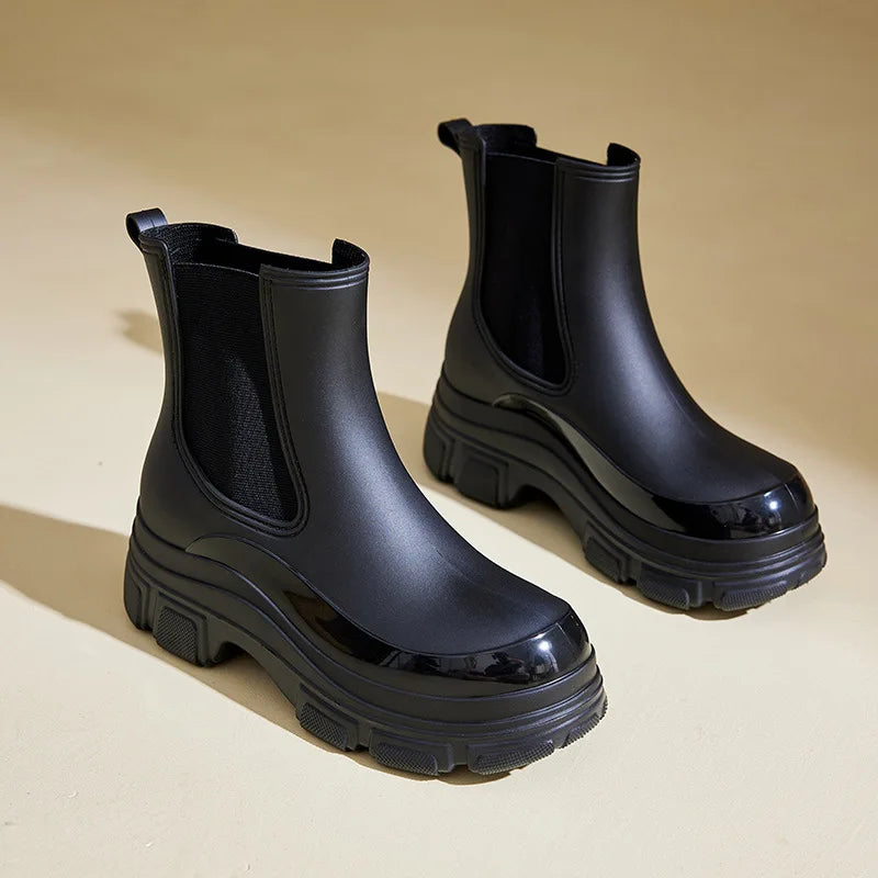 Sophia | Women’s Chunky Sole Slip On Ankle Boots