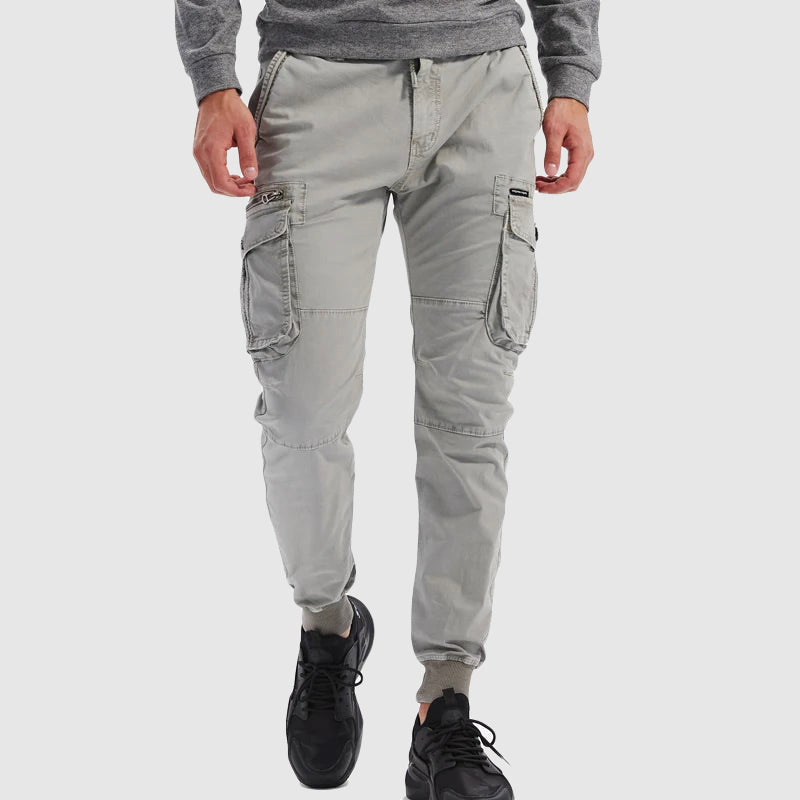 Ethan | Men's Khaki Cargo Jogger Pants