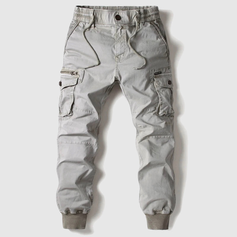 Ethan | Men's Khaki Cargo Jogger Pants