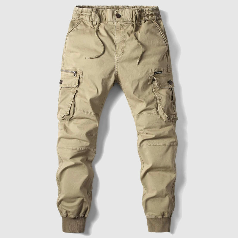 Ethan | Men's Khaki Cargo Jogger Pants