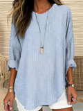 Jessica | Women's Striped Long Sleeve Blouse for Effortless Everyday Style